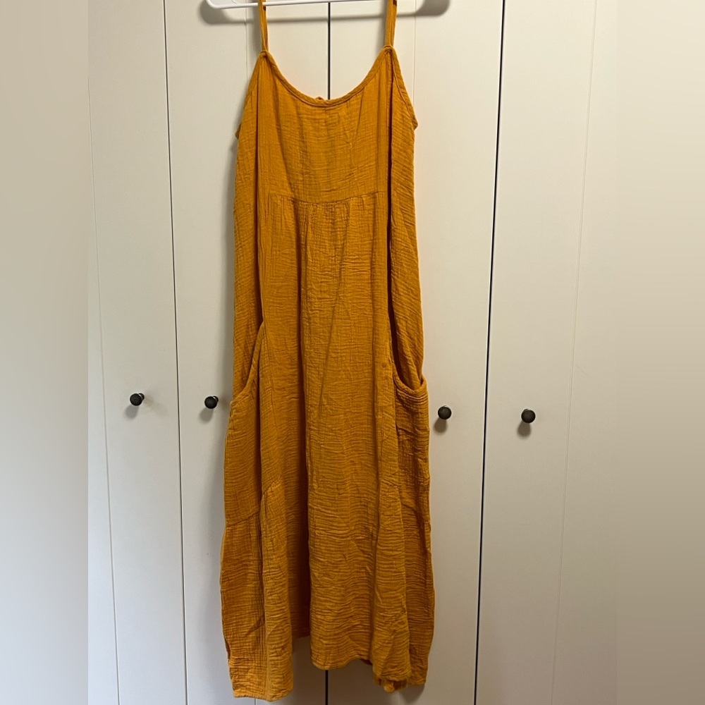 37) NWT Four Dreamers Cotton Gauze Midi Dress PTP 20”